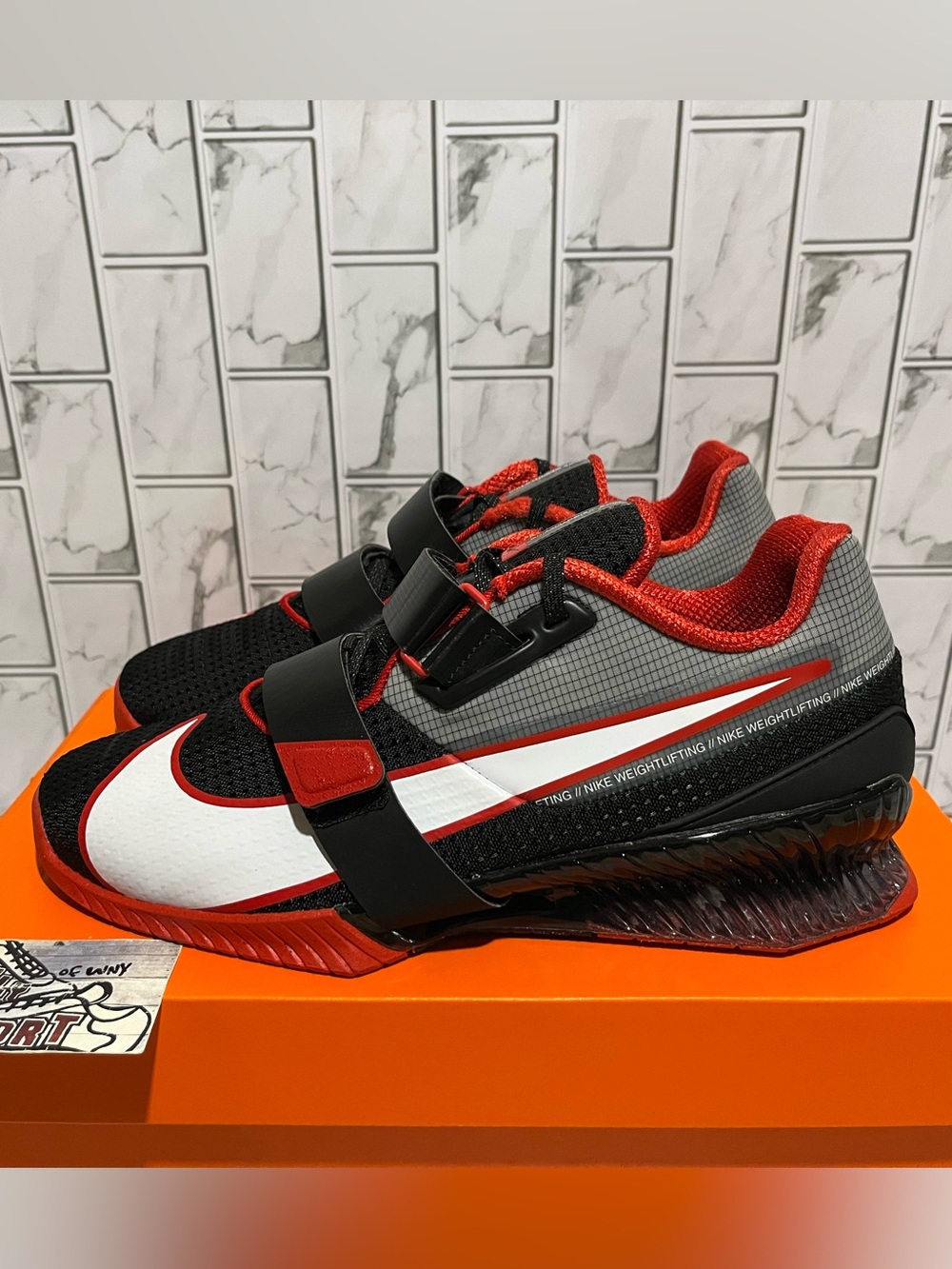 New Nike Romaleos 4 Weightlifting Shoes Gym Crossfit Workout Red Black Mens Size